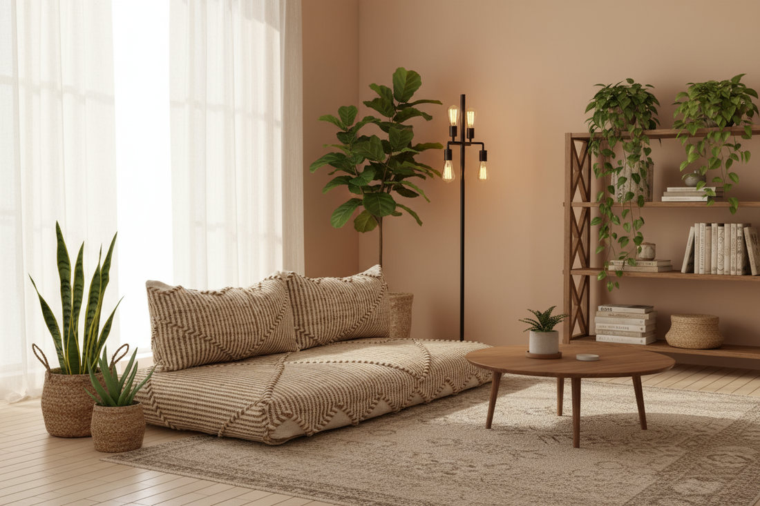 Moroccan sofa , moroccan floor couch , arabic couch , Jebli Couch N10-BOHO SOFA
