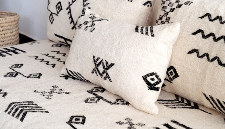 Modern living room with a sofa, coffee table, and decorative plants.