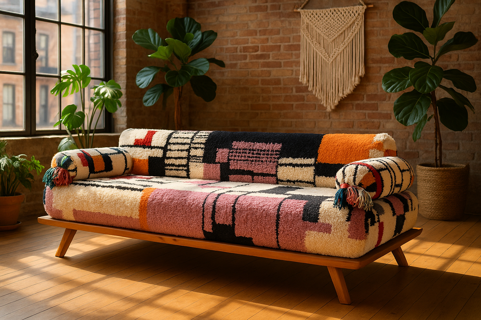 modern moroccan sofa handwoven wool couch moroccan sofa modern sofa n 9-BOHO SOFA