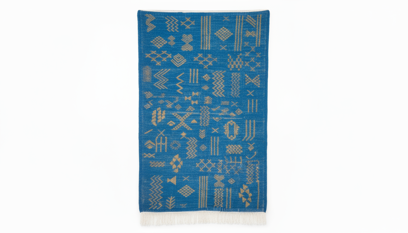 Traditional Abstract Rug I Thick Moroccan Wool Rug (Low-Shedding)-BOHO SOFA
