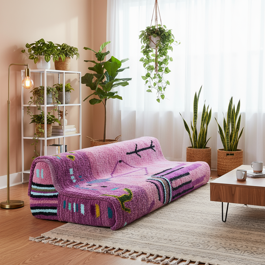 Pink bohemian sofa - Moroccan sofa , Modern Sofa N6-BOHO SOFA