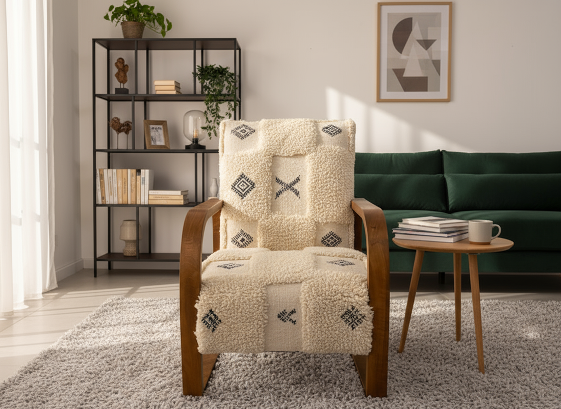 Beni Ourain Moroccan Armchair-BOHO SOFA