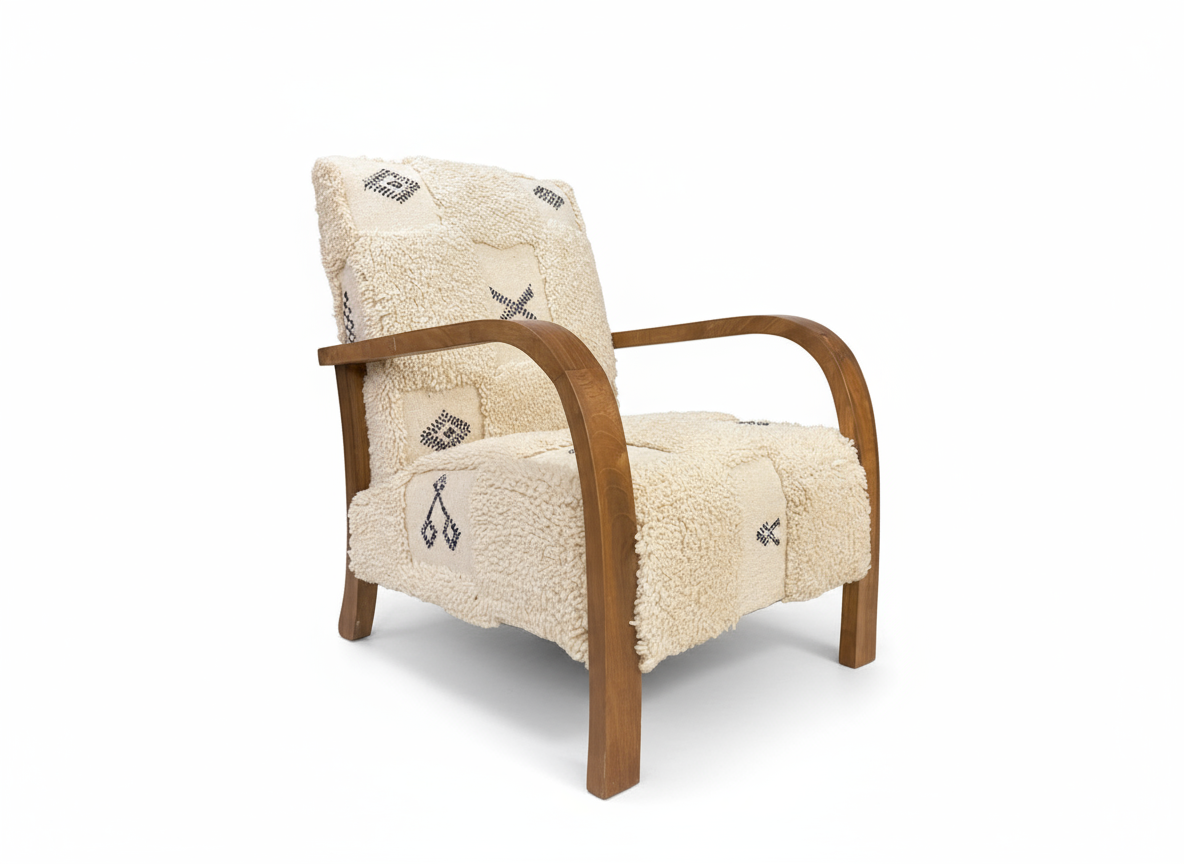 Beni Ourain Moroccan Armchair-BOHO SOFA