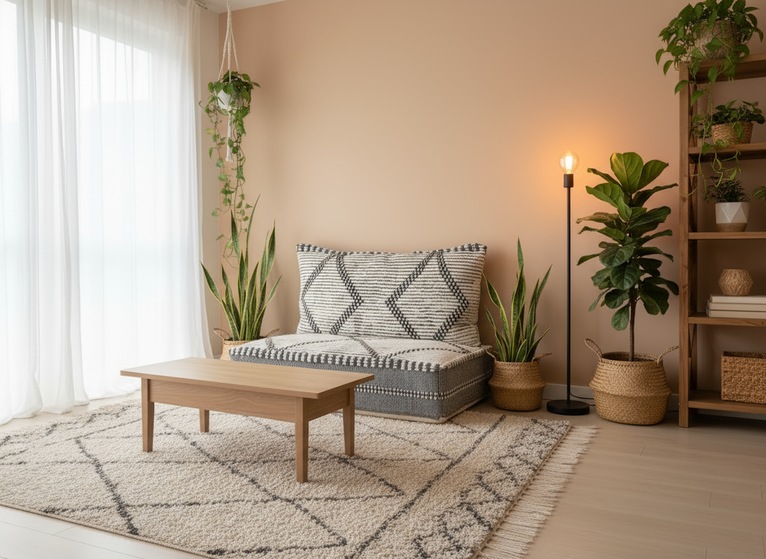 Moroccan floor couch , boho couch , Beni Ourain Couch N4-BOHO SOFA