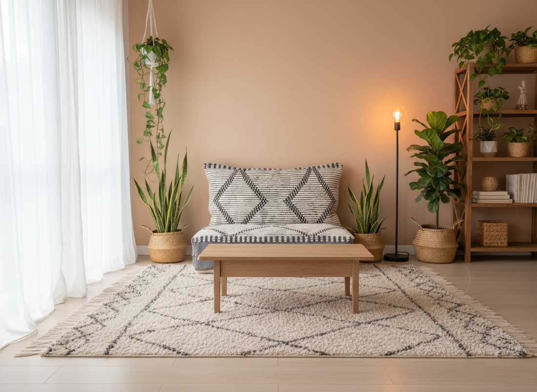 Moroccan floor couch , boho couch , Beni Ourain Couch N4-BOHO SOFA