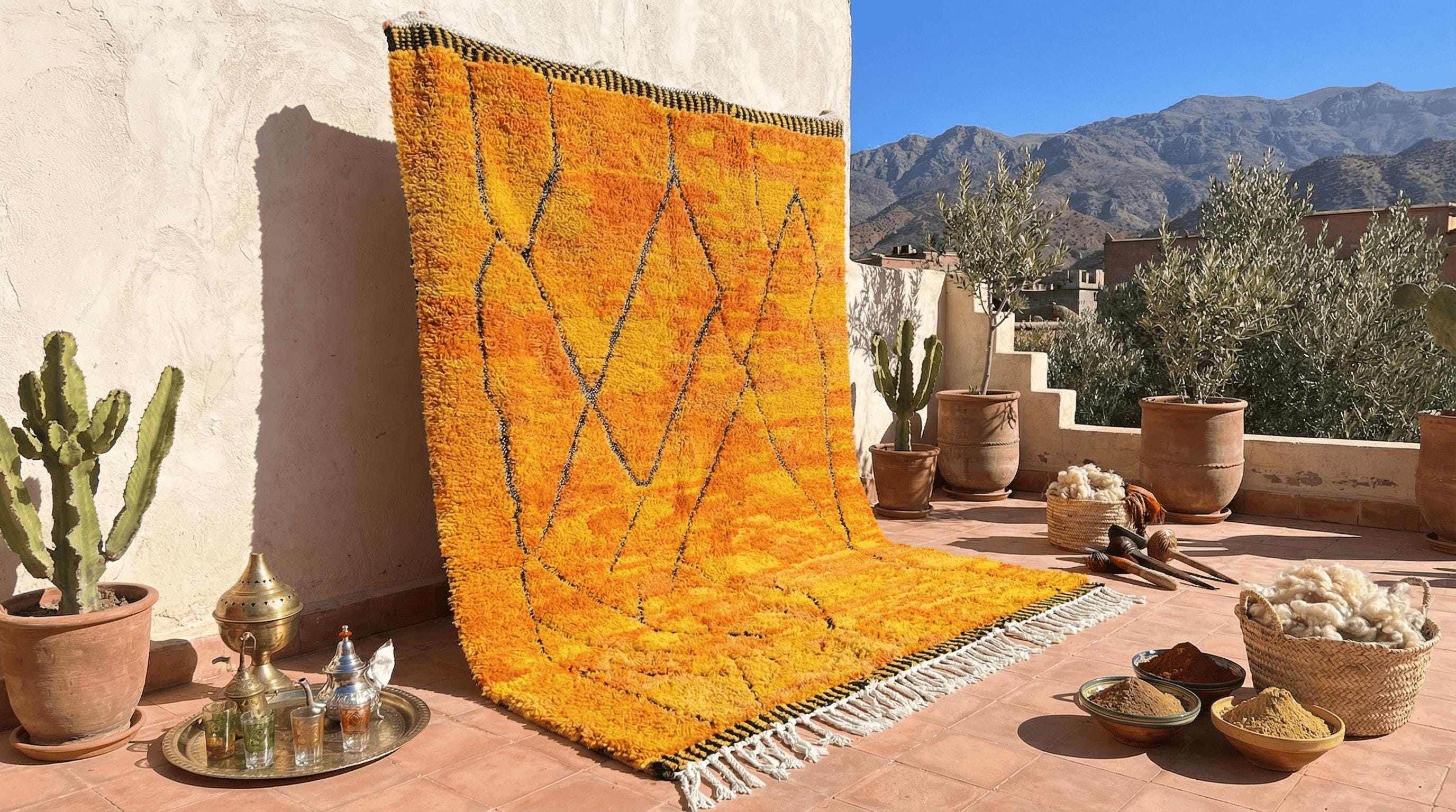 Custom Moroccan Rug – Hand-Knotted Azilal Berber Wool Rug, Made-to-Ord