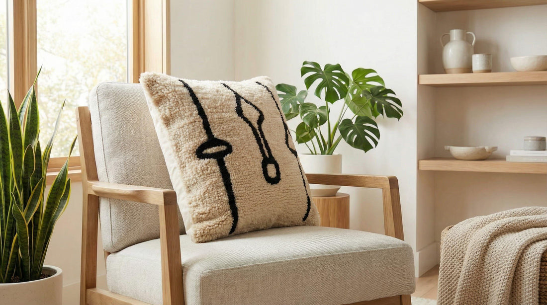 Moroccan Wool Pillow Cover | Berber Tufted Cushion cover