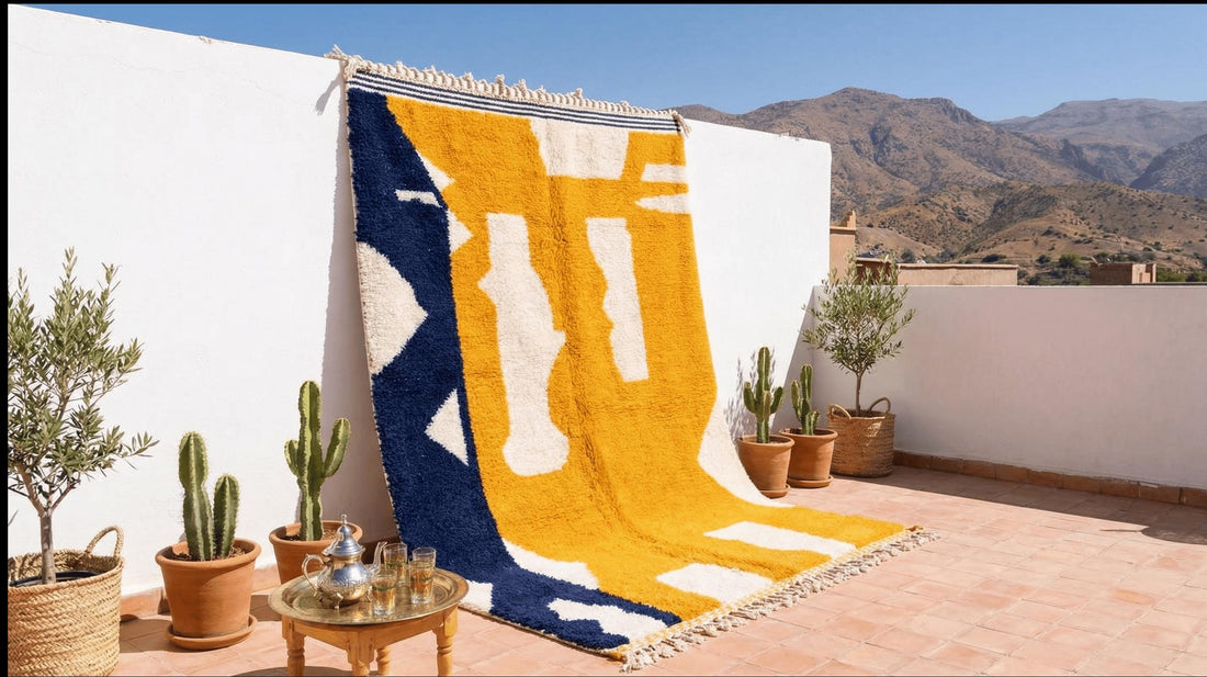 Moroccan abstract Rug – Hand-Knotted Azilal Berber Wool Rug, Made-to-Order