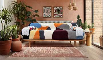 Handmade Moroccan sofa, close-up detail view – Boho Sofa