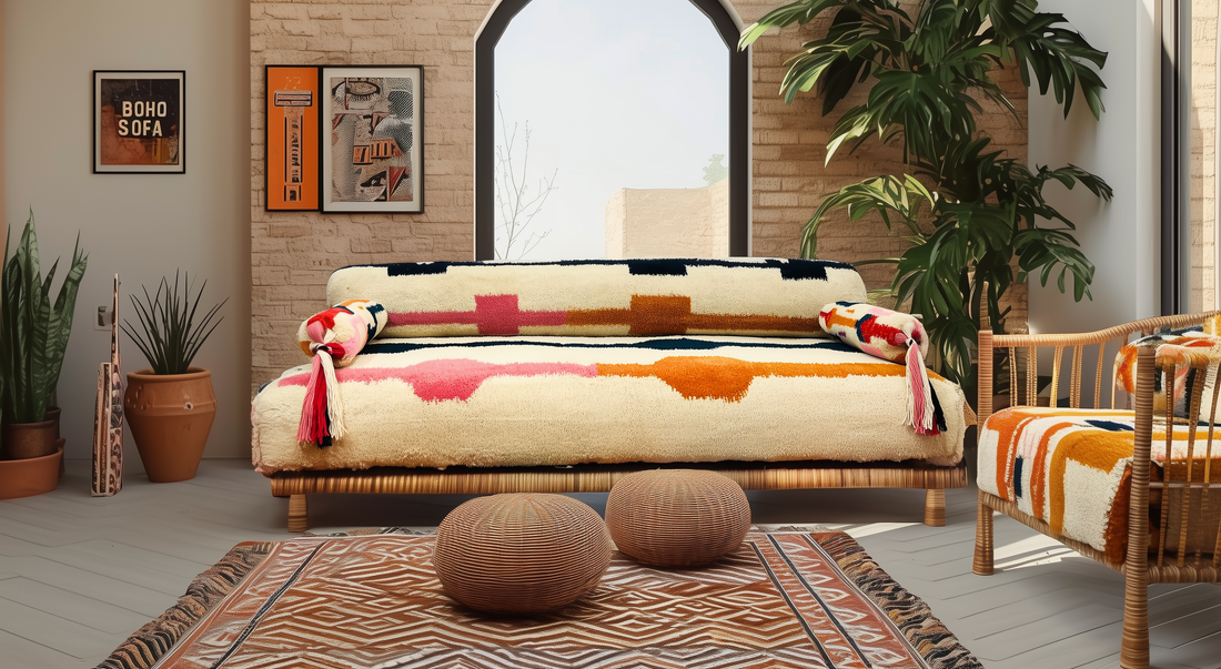 premium Moroccan Modern sofa , Modern Sofa N3-BOHO SOFA