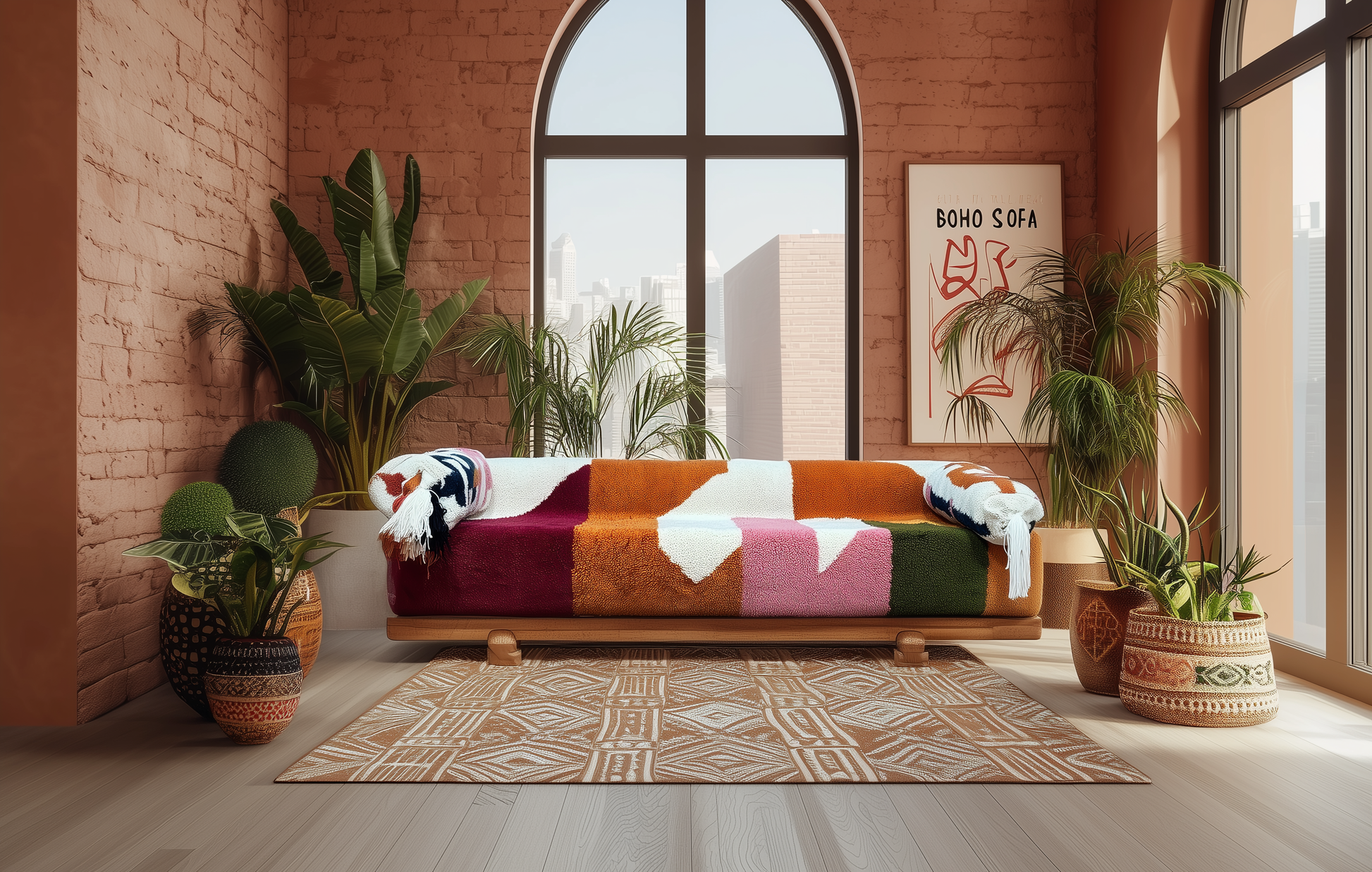 Bohemian modern Sofa , Bohemian sofa , Modern Sofa N2-BOHO SOFA