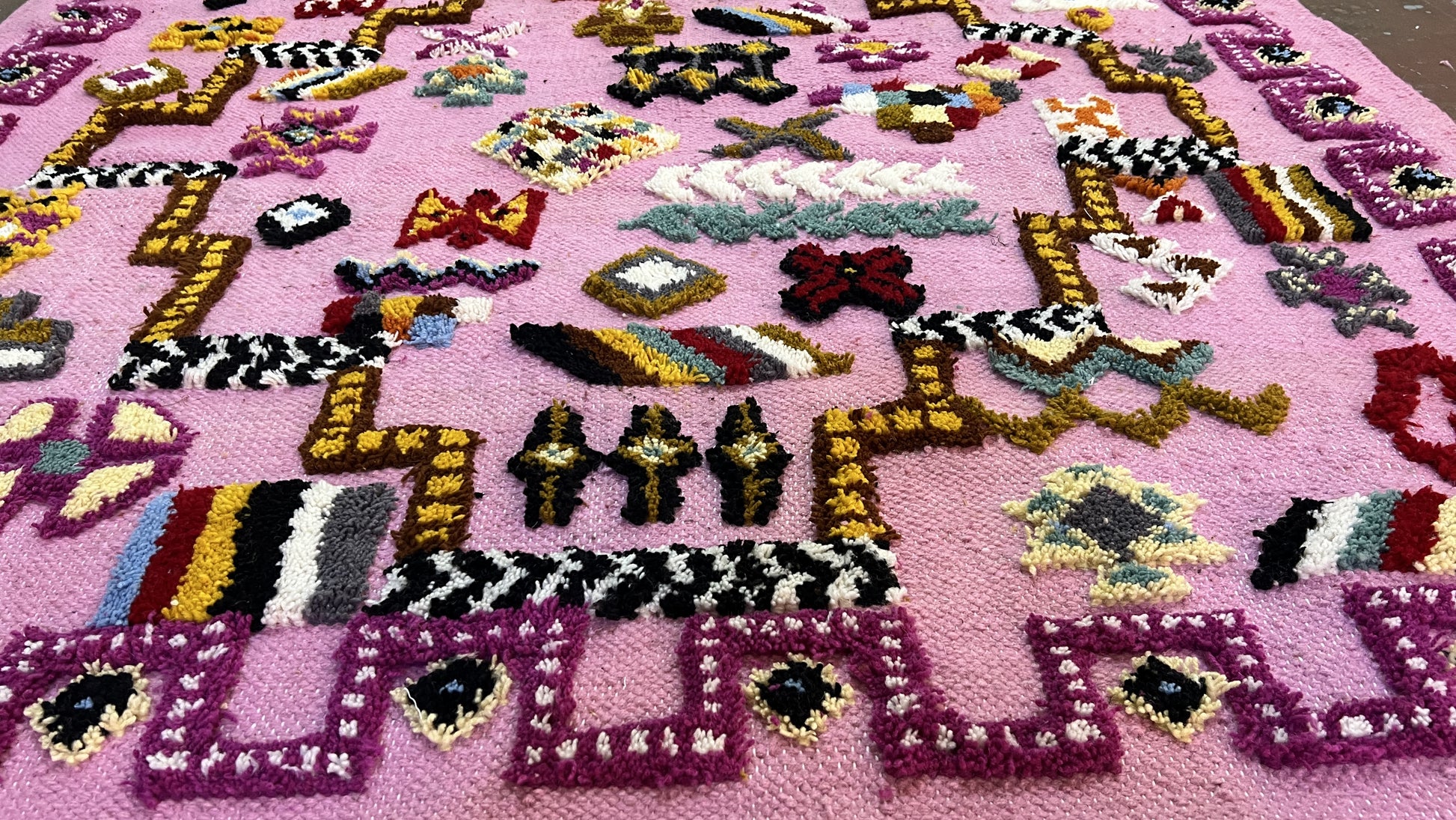 Traditional Abstract Rug I Thick Moroccan Wool Rug (Low-Shedding)-BOHO SOFA