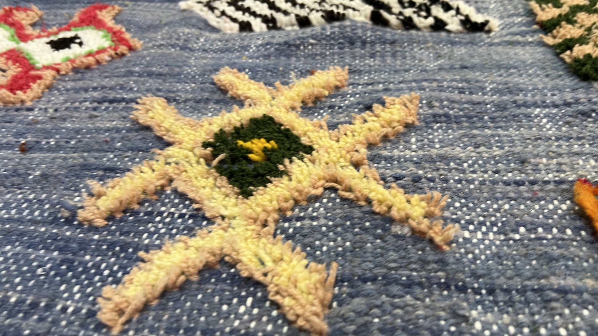 Traditional Abstract Rug I Thick Moroccan Wool Rug (Low-Shedding)-BOHO SOFA