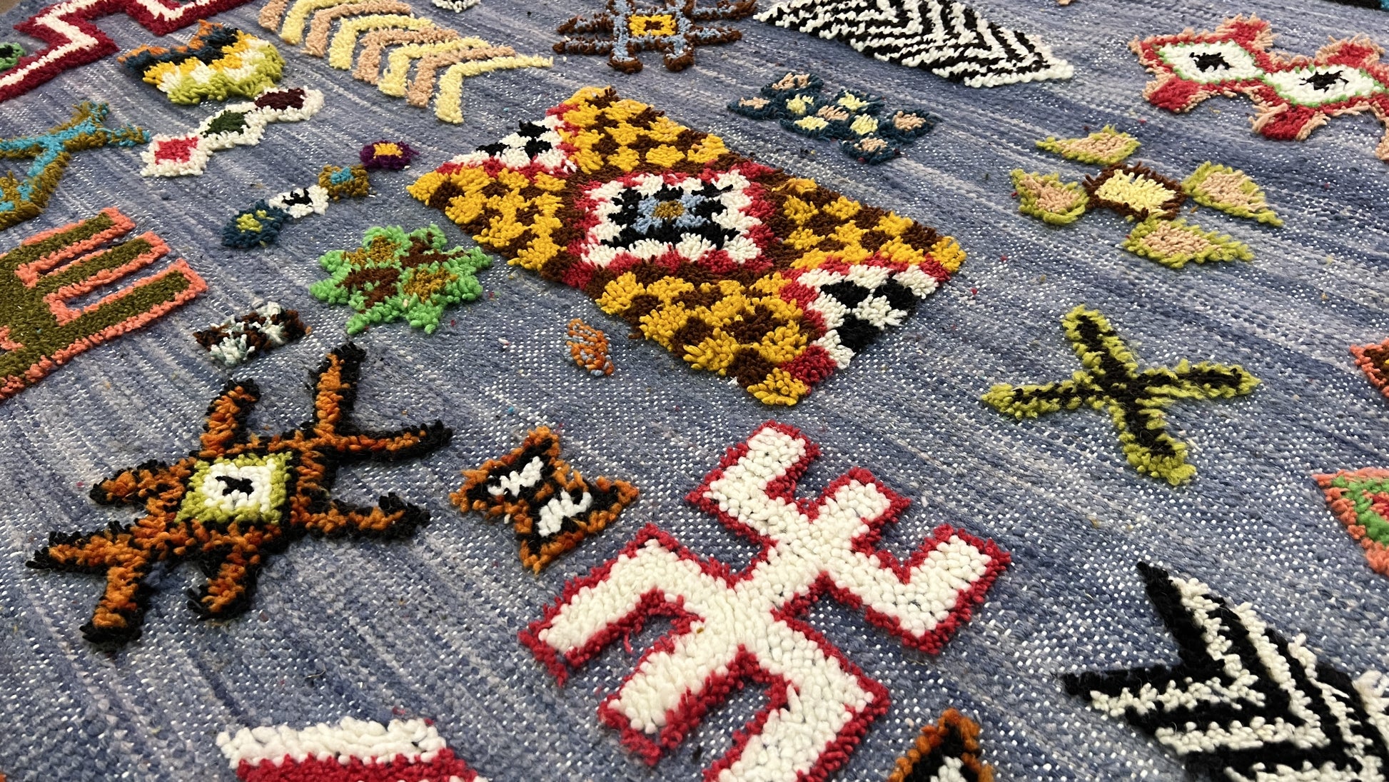 Traditional Abstract Rug I Thick Moroccan Wool Rug (Low-Shedding)-BOHO SOFA