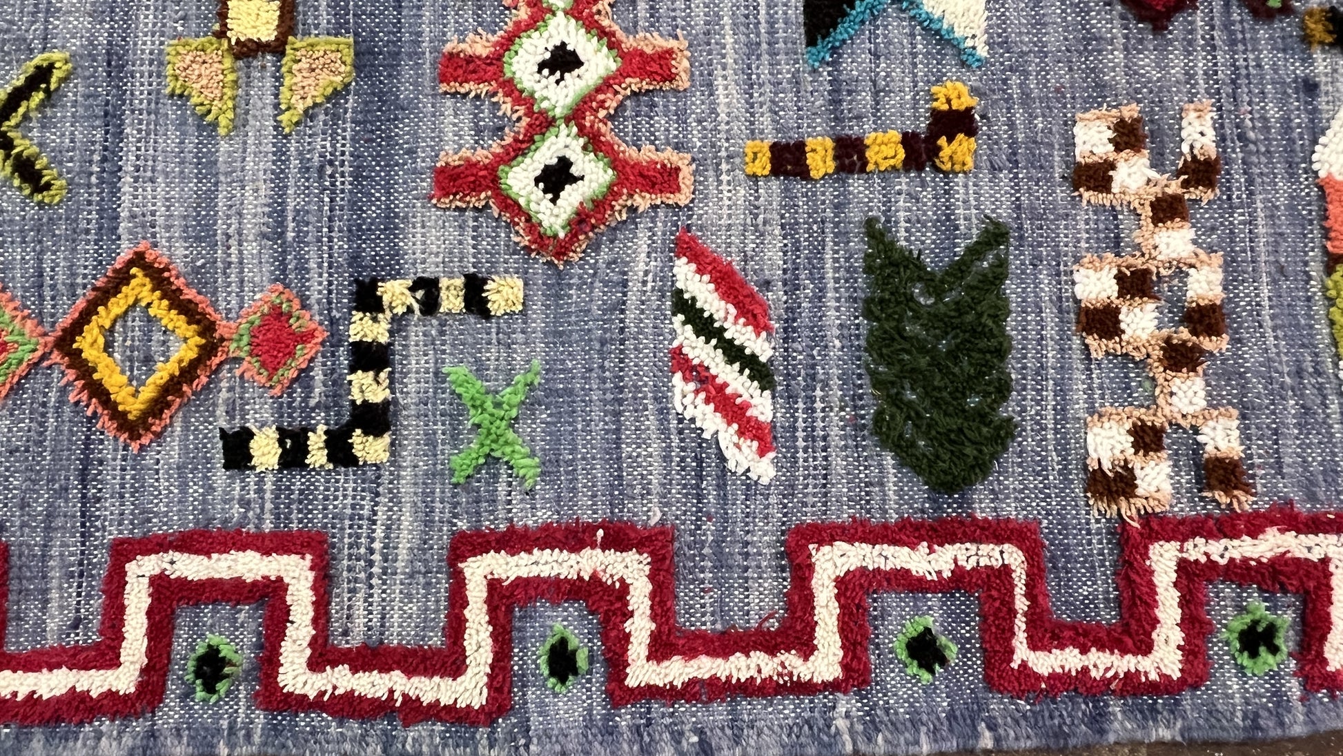 Traditional Abstract Rug I Thick Moroccan Wool Rug (Low-Shedding)-BOHO SOFA