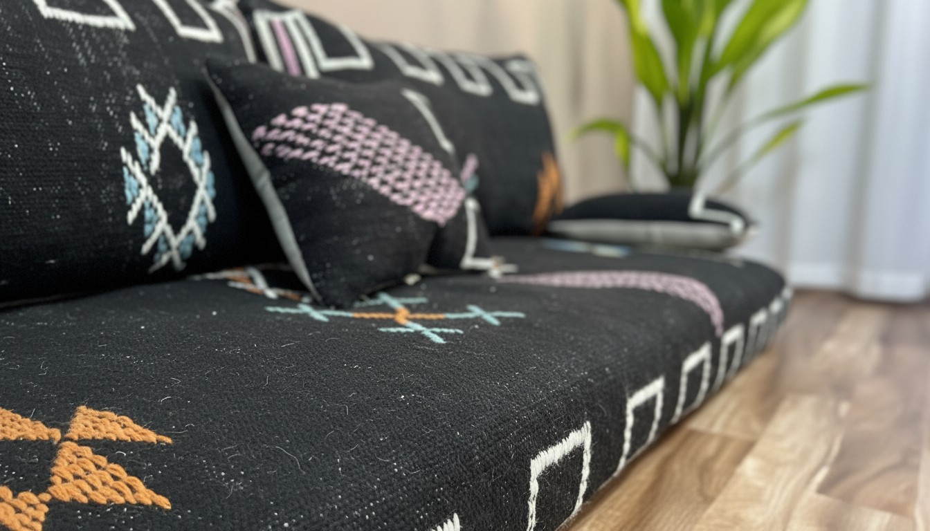 Moroccan Berber Floor Couch – Dark Brown berber couch-BOHO SOFA