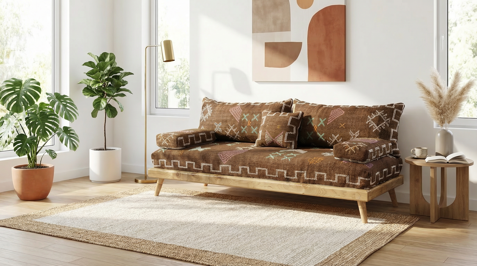 Authentic Moroccan brown Sofa  