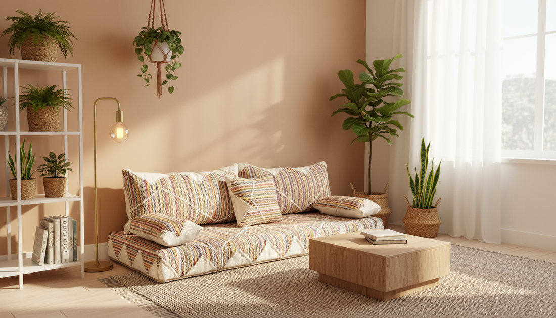 Moroccan floor couch , moroccan couch , Jebli Couch N12-BOHO SOFA