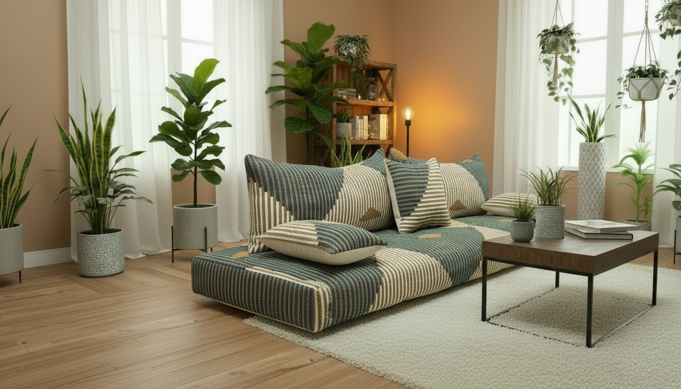 Moroccan Modern floor couch , Modern moroccan sofa Abstract Couch-BOHO SOFA