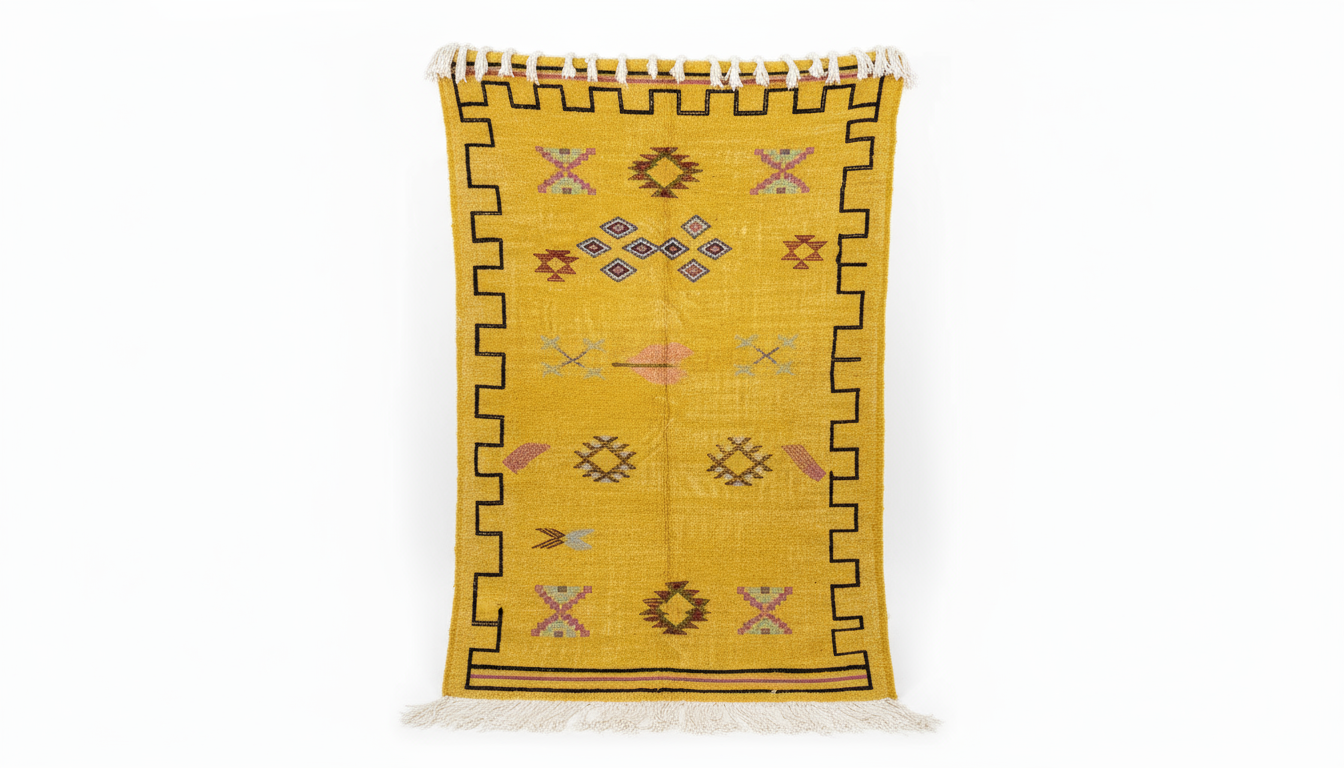 Traditional Abstract Rug I Thick Moroccan Wool Rug (Low-Shedding)-BOHO SOFA